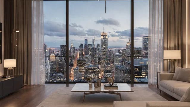 Stylish apartment staging example with modern interiors for compact living